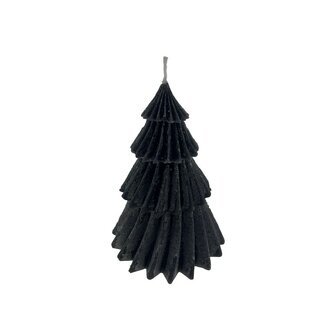 Kaars kerstboom windytree black S