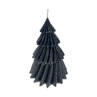 Kaars kerstboom windytree black L