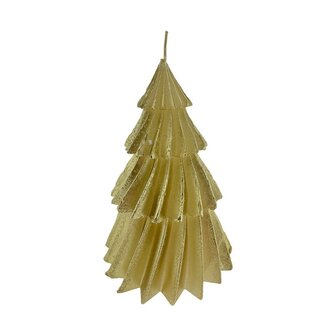 Kaars kerstboom windytree gold L