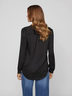 Vila glanzende blouse zwart - recyled polyester