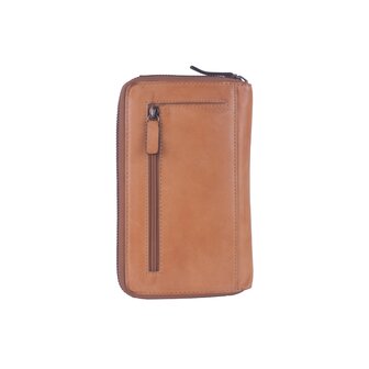 Bag2Bag leren telefoontas/portemonee Sorso camel