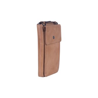 Bag2Bag leren telefoontas/portemonee Sorso camel