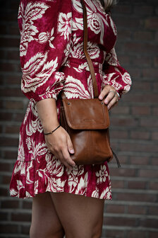 Bag2Bag leren tas Felli cognac