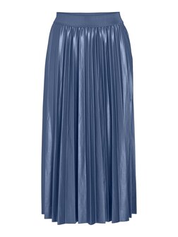 Vila pliss&eacute; rok bijou blue *gerecycled polyester*