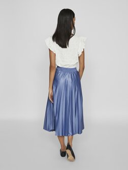 Vila pliss&eacute; rok bijou blue *gerecycled polyester*