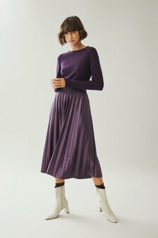 Vila pliss&eacute; rok plum perfect *gerecycled polyester*