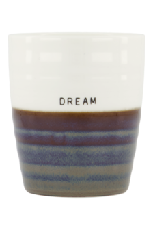 Zusss koffiemok dream warmgrijs/wit