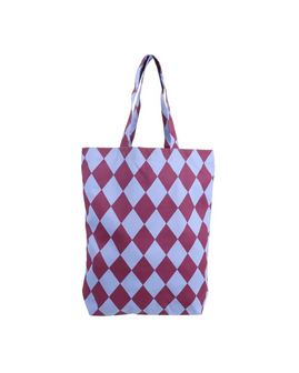 Shopper cottonbag diamond ice blue - purple tales