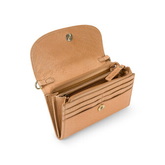 Bag2Bag leren tas-clutch Amalfi camel