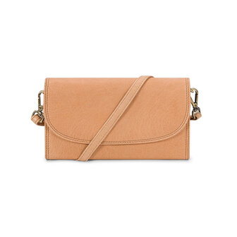 Bag2Bag leren tas-clutch Amalfi camel