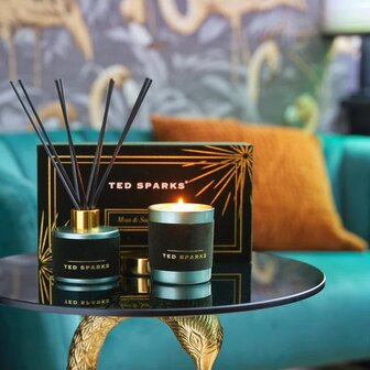 Ted Sparks candle &amp; diffuser giftset moss &amp; sandalwood