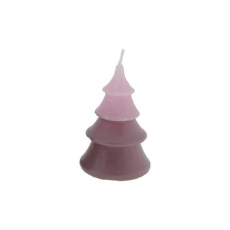 Kaars kerstboom layer duo roze S