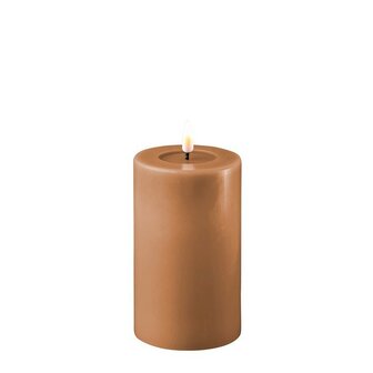 Led Real flame candle caramel 7,5*12.5 cm