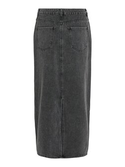 Vila midi denim skirt black