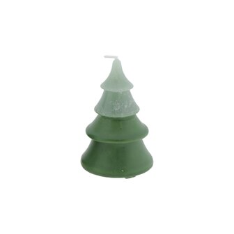 Kaars kerstboom layer duo groen S