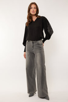 G-Maxx wide leg jeans Neona grey