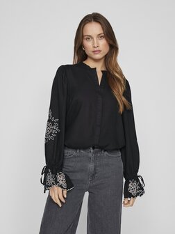 Vila blouse Viandrea zwart  