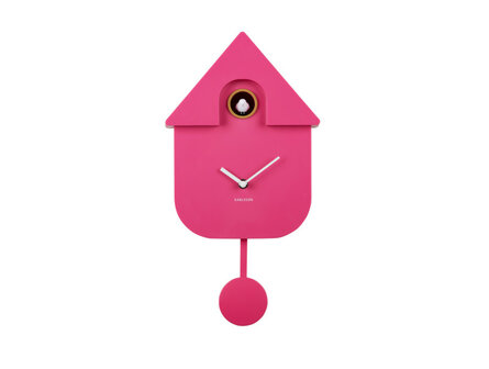 Wandklok Cuckoo pink