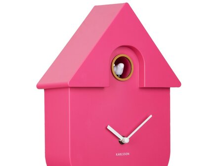 Wandklok Cuckoo pink