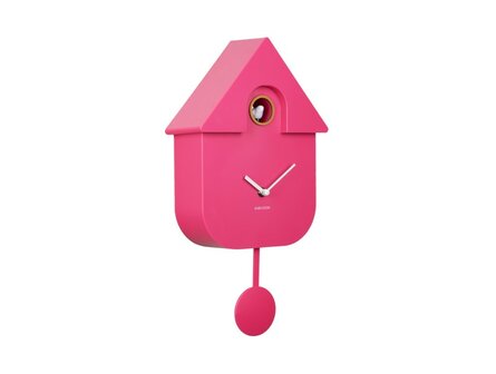 Wandklok Cuckoo pink