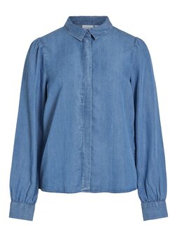 Vila denim blouse vigivani blue