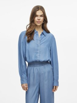 Vila denim blouse vigivani blue