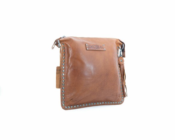 Villa Kado Bag2Bag schoudertas San Diego cognac