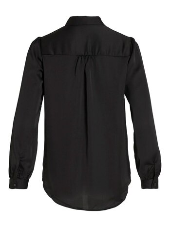 Vila glanzende blouse zwart - recyled polyester