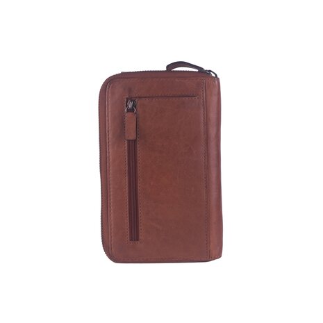 Bag2Bag leren telefoontas/portemonee Sorso cognac