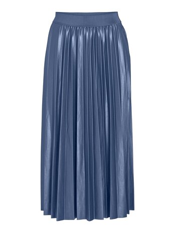 Vila plissé rok bijou blue *gerecycled polyester*