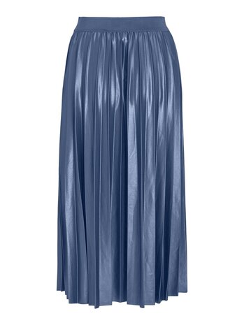 Vila plissé rok bijou blue *gerecycled polyester*