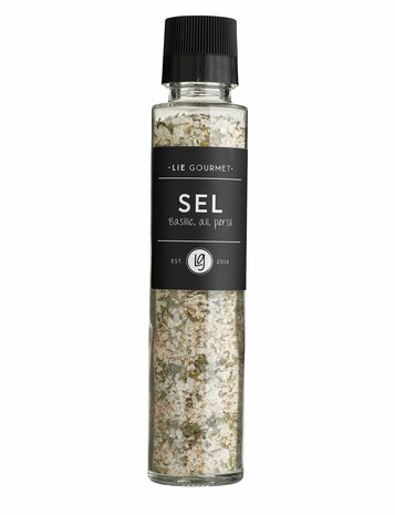 Lie Gourmet -zout-basilicum-knoflook-peterselie