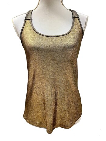 Top kruisband metallic gold