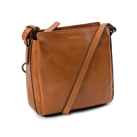 Bag2Bag leren schoudertas Beijden cognac