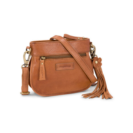 Bag2Bag leren schoudertas Oxie cognac