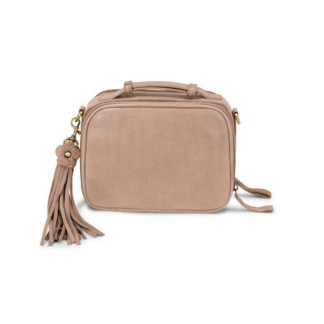 Bag2Bag leren schoudertas Bor grey/taupe