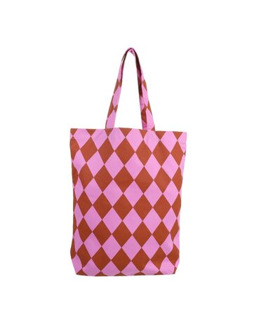 Shopper cottonbag diamond wisteria - ginger