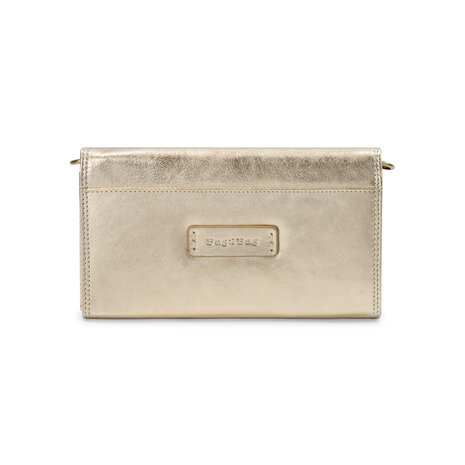 Bag2Bag leren tas-clutch Amalfi metallic gold