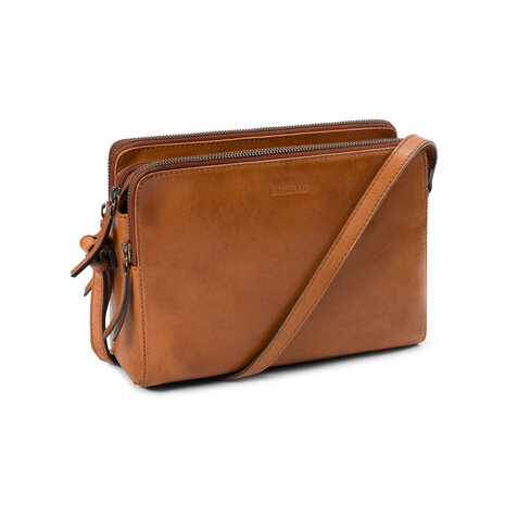 Bag2Bag leren schoudertas wells cognac