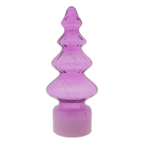 Kerstboom muziekdoos LED lilac