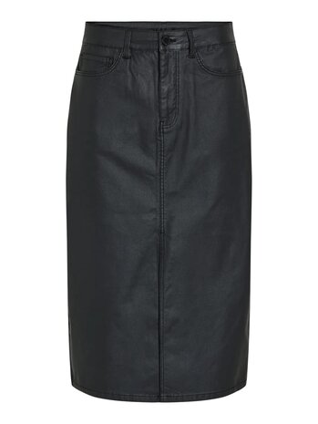 Vila coated skirt black