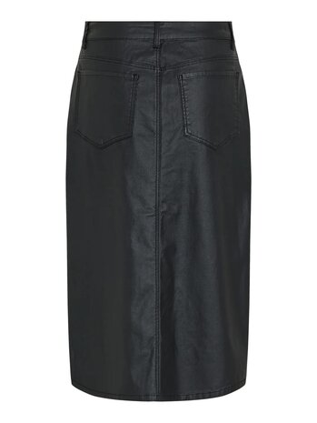 Vila coated skirt black