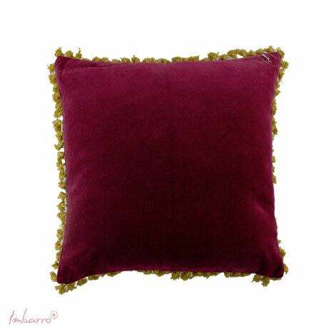 Imbarro kussen Romee darkred 50x50 cm