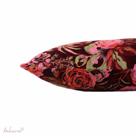 Imbarro kussen Evelyn darkred 40x60 cm