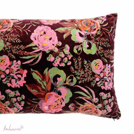 Imbarro kussen Evelyn darkred 40x60 cm