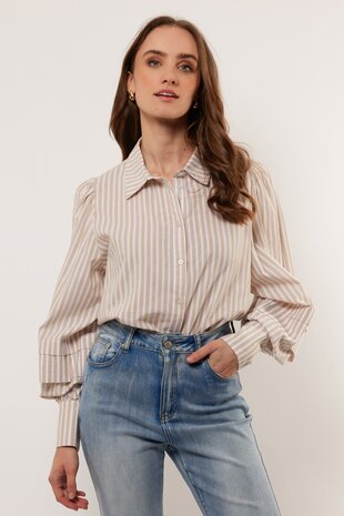 G-Maxx blouse sam stripe offwhite/sahara