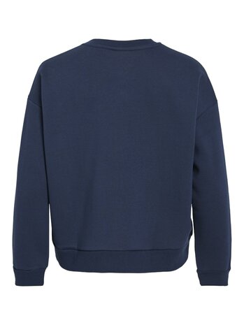 Vila sweater Visebiha navy met hart