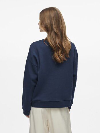 Vila sweater Visebiha navy met hart