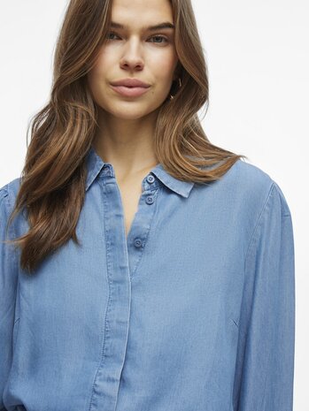 Vila denim blouse vigivani blue