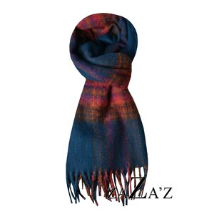 Zaza's wintersjaal 41 428 blue/fuchsia